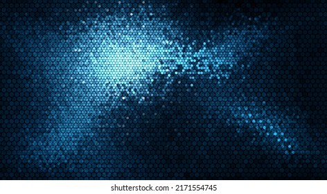 Digital light explosion sci-fi graphic background intelligent AI technology or beige blue gradient data network structure