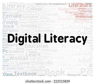 Digital Literacy Word Cloud Shape Concept Stock Illustration 222515839 ...
