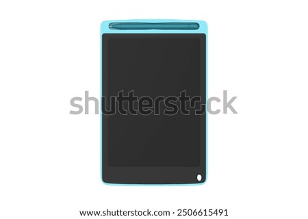 Digital Magic Slate Electronic Notepad Scribble Doodle Drawing Rough Pad for Kids. 3d illustration