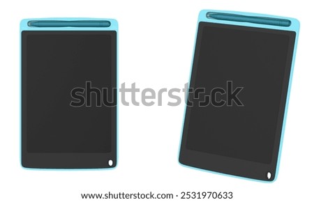 Digital Magic Slate Electronic Notepad Scribble Doodle Drawing Rough Pad for Kids. 3d illustration
