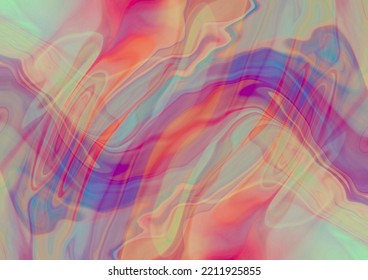 Digital Marble Abstract Background In Vivid Rainbow Colors 