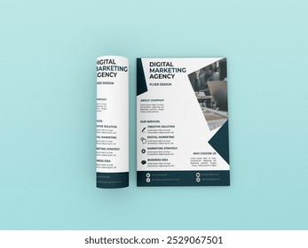 Digital Marketing Agency Flyer, Creative Marketing, Promotional Agency, Business Flyer Design, Brochure, Corporate, Professional, Print Template, Stationary, Flyer Template - Powered by Shutterstock