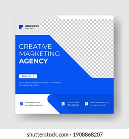 Digital Marketing Agency Social media post, corporate business social media post, digital business marketing social media banner - Powered by Shutterstock