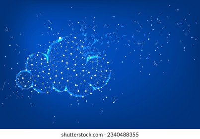 Digital network connection concept. Global network and international communication, Internet of things, digital transformation, cloud computing, big data, IoT, social Network.