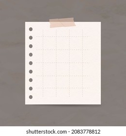 Digital note, grid paper element