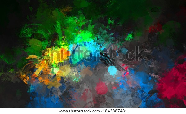 digital\
painted abstract design,colorful grunge\
texture