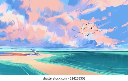 Beach Painting High Res Stock Images Shutterstock