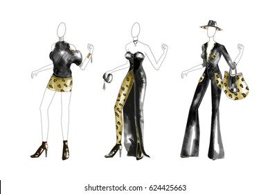 fashion illustration stylised croquis