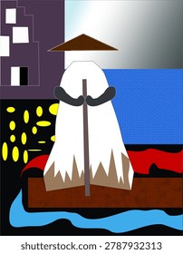 digital painting using the Corel application, this is a work of art with the imagination of life around us