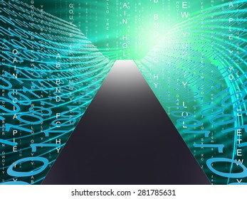Digital Path Indicating High Tec And Data