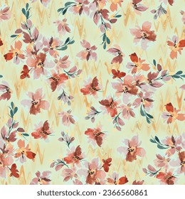 Digital print 3D emboss sharp design floral allover pattern blur wave cloud effect creative ground texture smooth mixing leaf and flower art for saree suit kurti fabric parda chader cover paper tils.