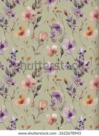 Digital print design flower pattern print