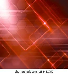 Digital Red Abstraction Background