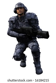 A Digital Render Of An Isolated Space Marine Ranger 3, 3d Digitally Rendered Illustration