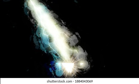 Digital Rendering High Energy Abstract Beautiful Background
