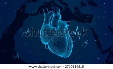Digital Representation of the Human Heart with Technological Elements
