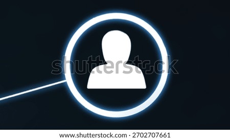 Digital Representation of a User Profile Connected to a Network.