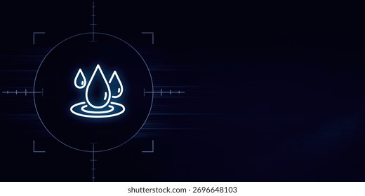 Digital Ripple Effect Tracking Water's Essence in a Scoped View