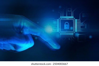 digital security control , awareness to avoid cyber crime - Powered by Shutterstock