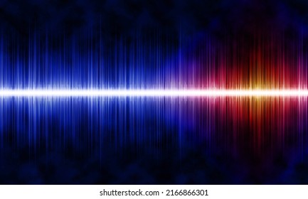 Digital Sound Wave On Black Background. High Quality Photo