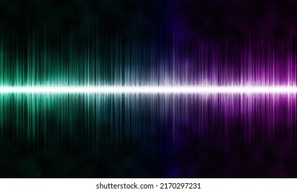 Digital Sound Wave On Black Background. High Quality Photo