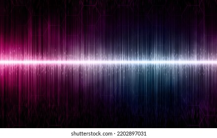 Digital Sound Wave On Black Background. High Quality Photo