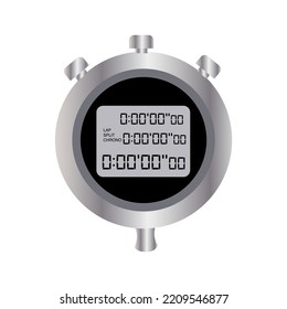 Digital Stop Watch Isolated On White Background