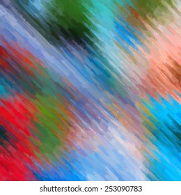 Digital Structure Of Painting. Abstract Stripe Pattern : Paint Oil Colors On Canvas