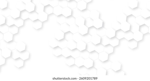 Digital technology background abstract hexagons background with lines. Hexagon grid tech pattern. Realistic vector abstract with honeycomb geometric cell texture for medicine science hexagon.