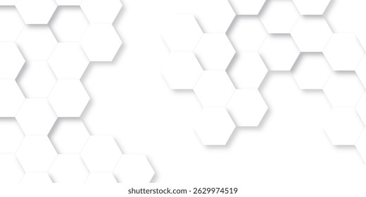 Digital technology background abstract hexagons background with lines. Hexagon grid tech pattern. Realistic vector abstract with honeycomb geometric cell texture for medicine science hexagon.