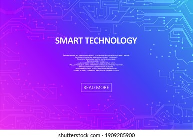 Digital technology background. Abstract tech representation. Colorful  graphic concept for your design