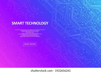 Digital technology background. Abstract tech representation. Colorful  graphic concept for your design