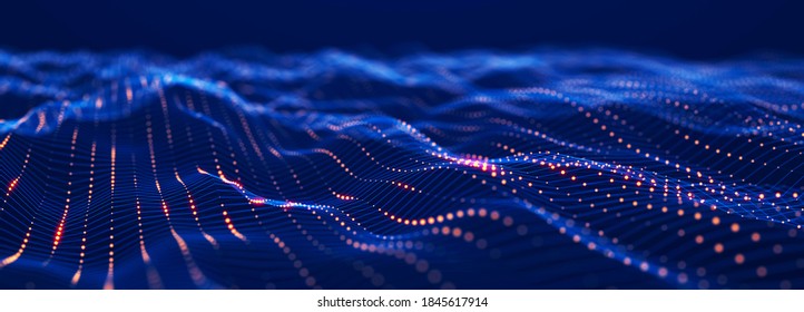 Digital technology background. Network connection. Futuristic background for presentation design. 3d rendering.