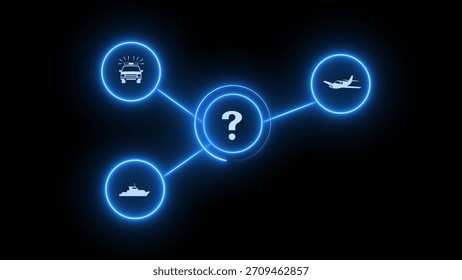 Digital technology network connection icon illustration. Global communication network concept.