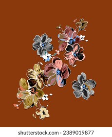 digital textile boder ikat floral motif idea and desin adorable pattern creat your idea illustrartion geomatrical booder pattern