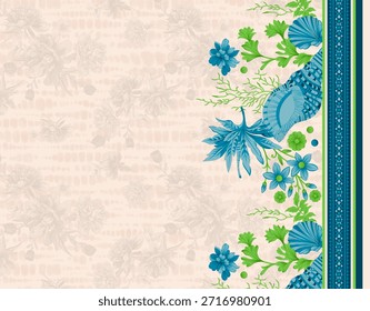 Digital textile design front back sleeves