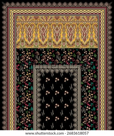 digital textile design front back and sleeves  design