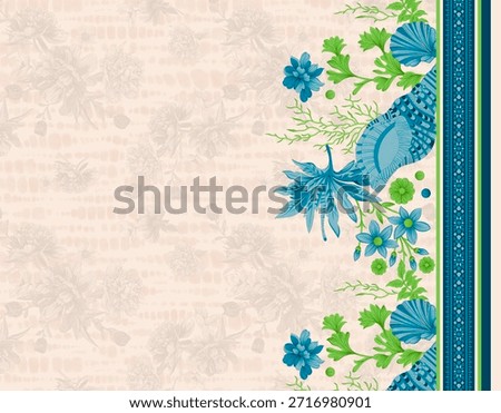 Digital textile design front back sleeves