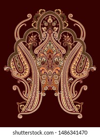 digital textile design motif paisley