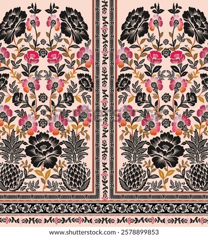 digital textile design motif pattern decor hand made artwork geometric design women cloth ornament abstract border rug ethnic ikat etc new semi
