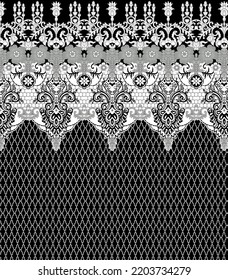 Digital Textile Design Pattern Geomatrical Motif Stock Illustration ...