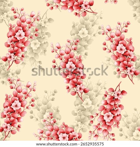 Digital And Textile Design Pattern Digital Motif Design Illustration Artwork for textile print For Textile Branding with watercolor flowers roses, floral texture. Design for cover, fabric, textile abs