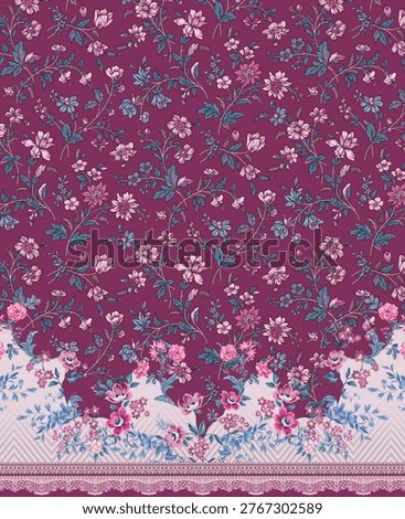 Digital Textile designS Front Back Salv and Dupatta Motifs