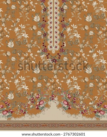Digital Textile designS Front Back Salv and Dupatta Motifs