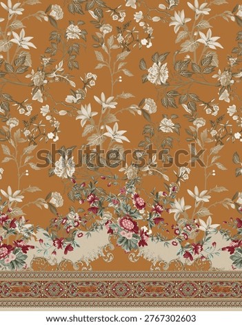 Digital Textile designS Front Back Salv and Dupatta Motifs
