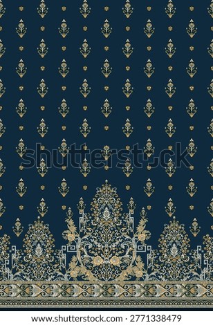 Digital textile designs front back salv and dupatta motifs