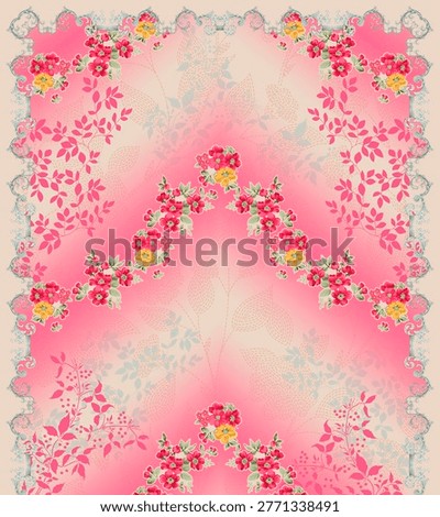 Digital textile designs front back salv and dupatta motifs