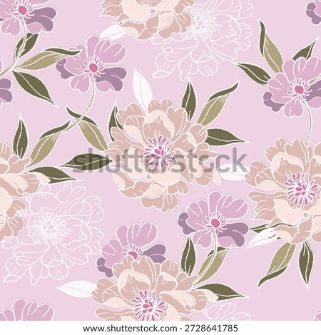Digital Textile Pattern Floral seamless allover design pattern, Flower design all over abstract and charming for textile factory.
