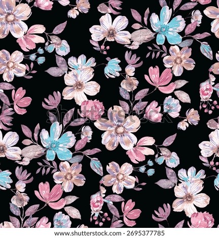 Digital Textile Seamless floral pattern
