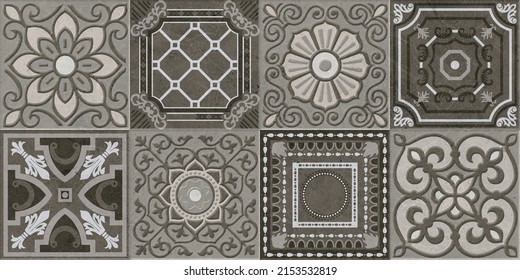 Digital Tiles Design 3d Rendering Colorful Stock Illustration ...
